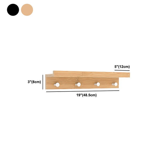 Ganchos de entrada de madera y estante Moderno stand de pasillo montado en la pared