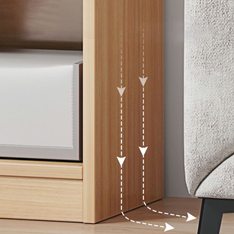 Contemporary Engineered Wood Bookshelf Standard Closed Back with Shelves