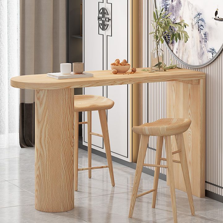 Industrial Style Wooden Bar Counter Table Dining Rectangle Table for Home Clearhalo 'Bar Furniture' 'Bar Tables' 'bar_tables' 'furn' 'furn_bar_tables' 'Furniture' 'furniture_bar_tables' 'Kitchen & Dining Furniture' 1200x1200_e00cdcb0-78bc-44e5-9480-890826c77821