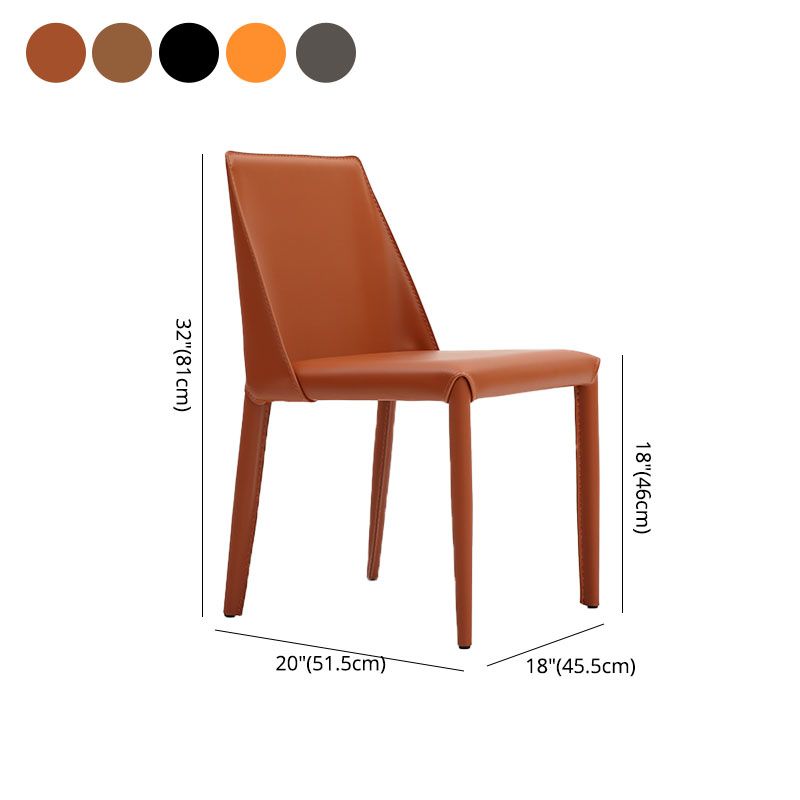Saddle Leather Designer Style Home Side Chair Parsons Matte Finish Dining Chair (Set of 2) Clearhalo ' kitchen&dining_furn' 'Dining Chairs' 'Dining Tables & Seating' 'dining_chair' 'furn' 'furn_dining_chair' 'Furniture' 'furniture_dining_chair' 'Kitchen & Dining Furniture' 'kitchen' 1200x1200_e00d1ecc-7a97-4bde-a7d8-05aeb8c193e3