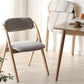 Contemporary Wood Dining Chairs Open Back Dining Side Furniture in Matte Finish for Home
