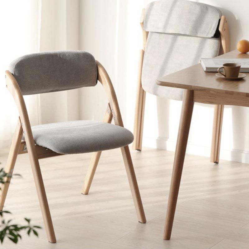 Contemporary Wood Dining Chairs Open Back Dining Side Furniture in Matte Finish for Home