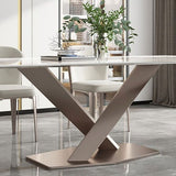 Nordic Sintered Stone Top Dining Set Rectangle 1/4/5/7 Pieces Dining Table with Chairs Clearhalo 'Dining Room Sets' 'Dining Tables & Seating' 'dining_room_set' 'furn' 'furn_dining_room_set' 'Furniture' 'furniture_dining_room_set' 'Kitchen & Dining Furniture' 1200x1200_e00e741b-9692-4841-a878-8eb8ab57e1c5
