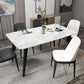 Rectangle Industrial Dining Table Fixed Table with Sintered Stone Clearhalo ' dining_table' 'Dining Tables & Seating' 'Dining Tables' 'furn' 'furn_dining_table' 'Furniture' 'furniture_dining_table' 'Kitchen & Dining Furniture' 'kitchen&dining_furn' 'kitchen' 'kitchen_dining_table' 1200x1200_e00e77e8-cac4-42de-bbef-528f3c044f4f
