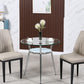 Tripod Base Dining Table Simple Glass-top Dining Table for Kitchen Home Clearhalo ' dining_table' 'Dining Tables & Seating' 'Dining Tables' 'furn' 'furn_dining_table' 'Furniture' 'furniture_dining_table' 'Kitchen & Dining Furniture' 'kitchen&dining_furn' 'kitchen' 'kitchen_dining_table' 1200x1200_e00ee6a5-0253-4021-9ee9-77ff9edee031