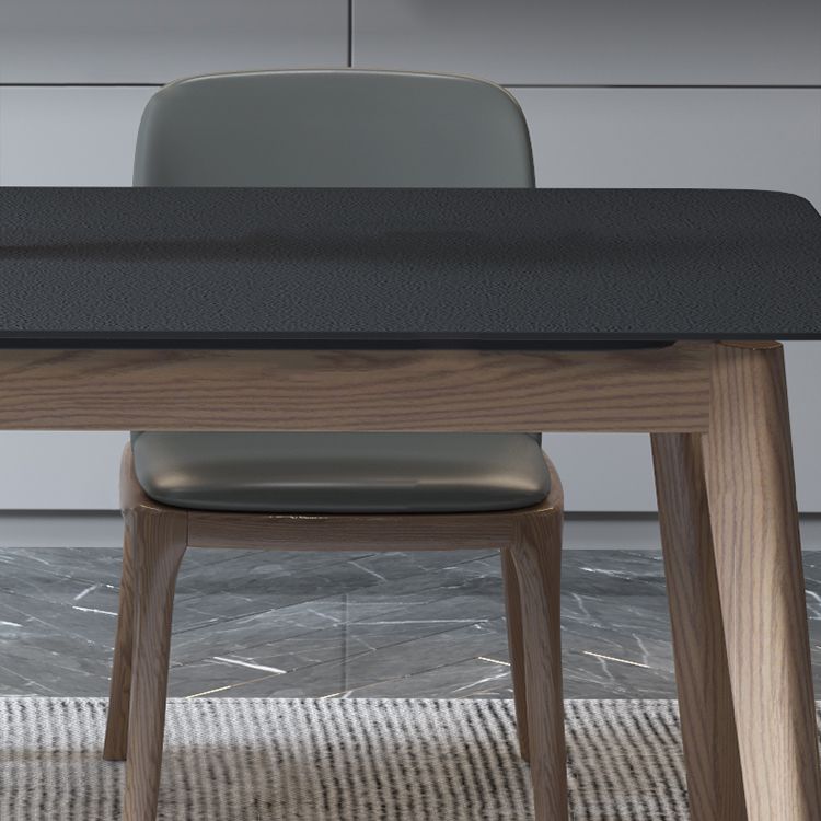 Modern Dining Table with Ash Wood Legs Rectangle Dinette Table Clearhalo 'Dining Tables & Seating' 'Dining Tables' 'dining_table' 'furn' 'furn_dining_table' 'Furniture' 'Kitchen & Dining Furniture' 1200x1200_e0109057-516c-40f6-ad24-8c79e6c51a5e