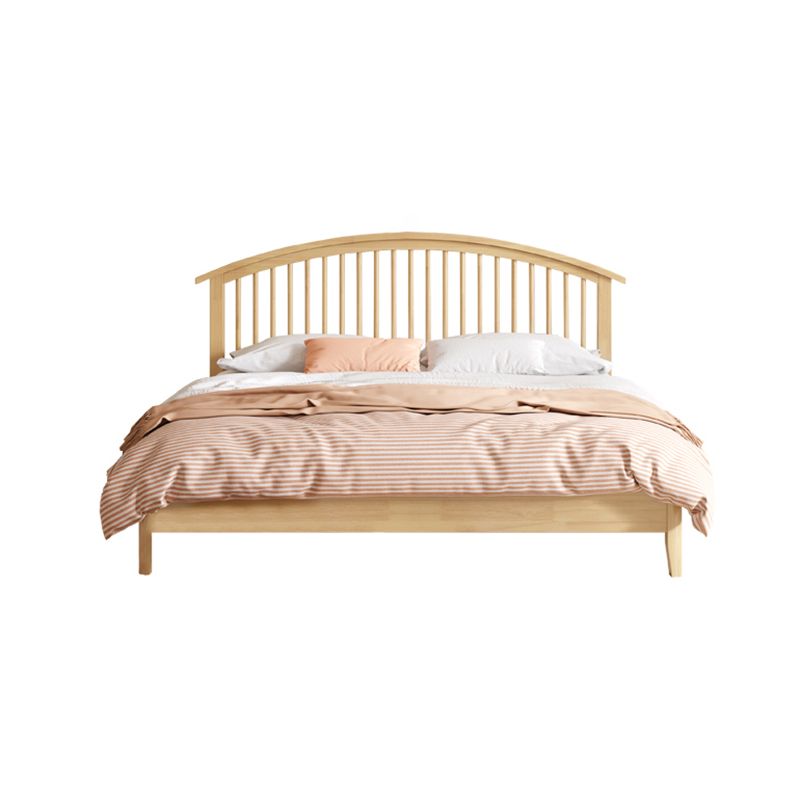 Scandinave Slat Bois massif avec matelas de tête de lit comprenait un lit de lattes arquées