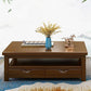 Contemporary with Storage Drawers Rectangular Solid Wood Single Coffee Table