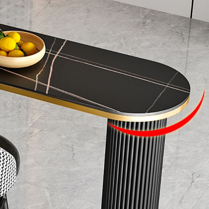 Kitchen Stone Top Counter Table Metal Base 42-inch Height Industrial Bar Table Clearhalo 'Bar Furniture' 'Bar Tables' 'bar_tables' 'furn' 'furn_bar_tables' 'Furniture' 'furniture_bar_tables' 'Kitchen & Dining Furniture' 1200x1200_e0116bf2-4a1c-4408-b52d-9894cee34b2b