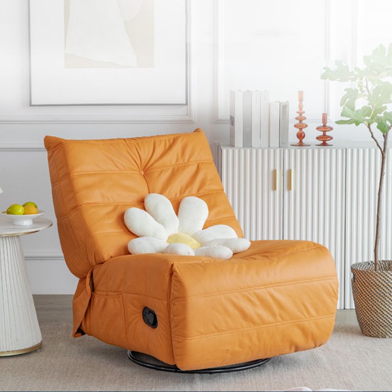 Sedia reclinabile contemporanea a colori solidi rocker girevole trapuntato