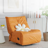 Sedia reclinabile contemporanea a colori solidi rocker girevole trapuntato