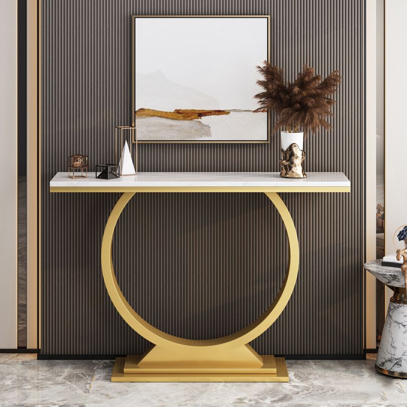 Tavolo da console astratto di ardesia glam/metallo/rettangolo per la sala