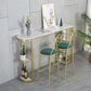 Marble Indoor Glam Bar Dining Table Gold Iron Double Pedestal Bistro Table with Shelve Clearhalo 'Bar Furniture' 'Bar Tables' 'bar_tables' 'furn' 'furn_bar_tables' 'Furniture' 'furniture_bar_tables' 'Kitchen & Dining Furniture' 'kitchen&dining_furn' 'kitchen' 1200x1200_e0147f02-24be-4e93-9c5a-3e6ef2ef131b
