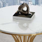 Mesa de comedor redonda moderna para mesa de comedor de cocina con base de metal