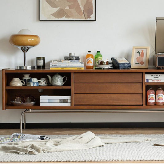 Console televisiva moderna di TV in legno da 21 "con cassetti per soggiorno