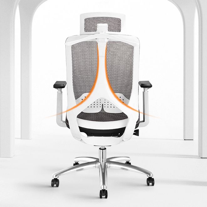 Moderne roteerbare bureaustoel Mesh Mid / High Back Desk stoel met wielen