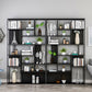 Modern Iron Geometric Shelf Living Room 78.74" Height Bookshelf Clearhalo 'Bookcases' 'furn' 'furn_bookcases' 'Furniture' 'Office Furniture' 1200x1200_e01878f6-de9a-454b-9a2f-d8868db2d96f