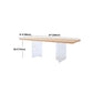 Natural Dining Table Contemporary Style Rectangle Solid Wood Dinner Table