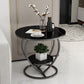 Modern 19.6"/23.6" Tall Round Slate Top Side Table Iron Abstract End Table Clearhalo 'Coffee & Accent Tables' 'End & Side Tables' 'end_side_tables' 'furn' 'furn_end_side_tables' 'Furniture' 'Living Room Furniture' 1200x1200_e019f0b9-b296-4164-8a4a-82105d3339d8