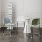Contemporary Style Armless Chair Plastic Dining Chair with Metal Base