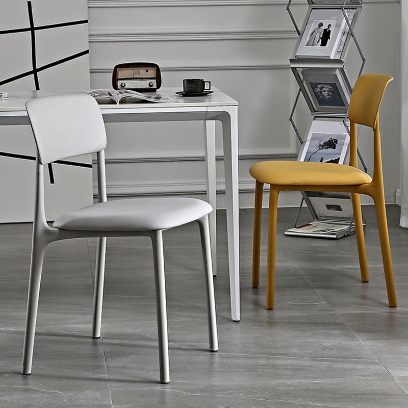 Plastic Scandinavian Restaurant Side Chair Matte Finish Open Dining Chair Clearhalo ' kitchen&dining_furn' 'Dining Chairs' 'Dining Tables & Seating' 'dining_chair' 'furn' 'furn_dining_chair' 'Furniture' 'furniture_dining_chair' 'Kitchen & Dining Furniture' 'kitchen' 1200x1200_e01c79bb-20ab-41de-b3b2-502ca87baa5c