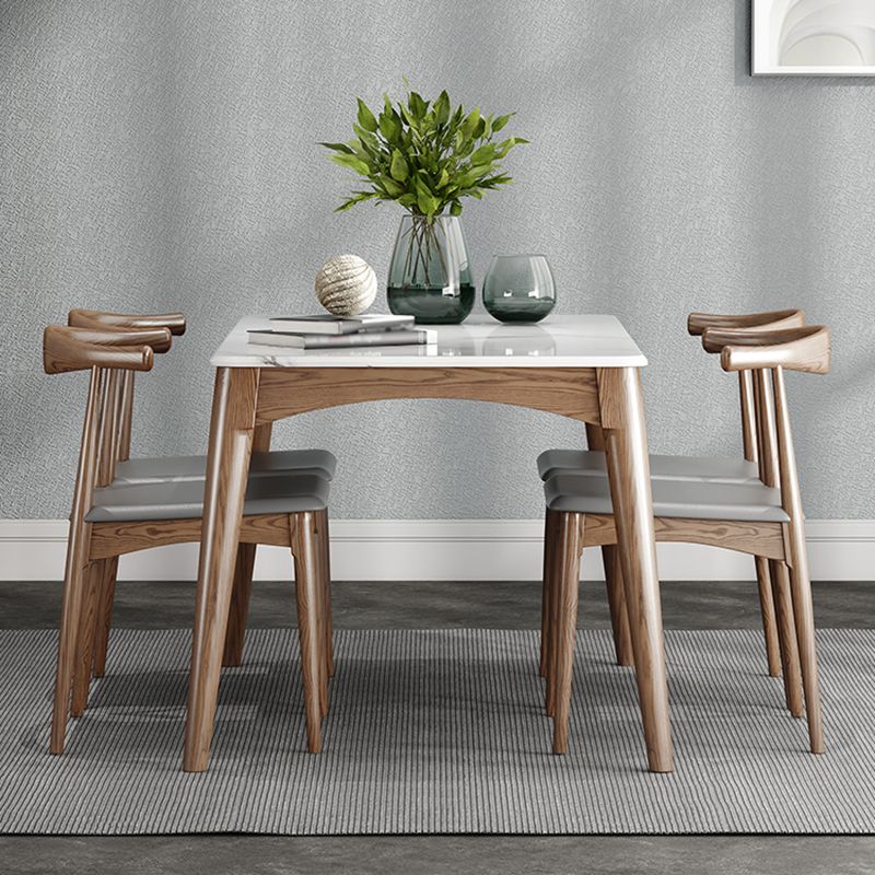 Simplicity Style Sintered Stone Dining Table Ash Wood Base Rectangle Table for Home Clearhalo ' dining_table' 'Dining Tables & Seating' 'Dining Tables' 'furn' 'furn_dining_table' 'Furniture' 'furniture_dining_table' 'Kitchen & Dining Furniture' 'kitchen&dining_furn' 'kitchen' 'kitchen_dining_table' 1200x1200_e022adf6-1caa-4743-ad31-f208ef99405b