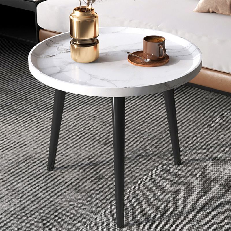 14.9/18.8" H 4-Leg Base Wooden Solid Color Round Coffee Table For Apartment Clearhalo 'Coffee & Accent Tables' 'Coffee Tables' 'coffee_tables' 'furn' 'furn_coffee_tables' 'Furniture' 'Living Room Furniture' 1200x1200_e0248b4f-7154-462e-a87f-727811cb5062