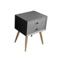 Glam Imitation Wood Nightstand Drawer Storage Legs Included Bed Nightstand