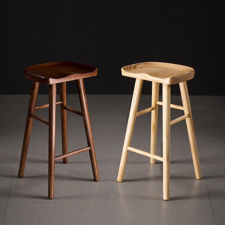 Contemporary Pine Solid Wood Bar Stool Footrest Bristol Stool Clearhalo 'Bar Furniture' 'Bar Stools' 'bar_stools' 'Furniture' 'furniture_bar_stools' 'Kitchen & Dining Furniture' 1200x1200_e0257b41-4ad6-45f0-bef3-3c4174359602