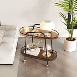 Modern Double Tier Corner Table Glass Side End Table with Storage Clearhalo 'Coffee & Accent Tables' 'End & Side Tables' 'end_side_tables' 'furn' 'furn_end_side_tables' 'Furniture' 'Living Room Furniture' 1200x1200_e026a69a-5295-44a9-be41-11d08f64c465