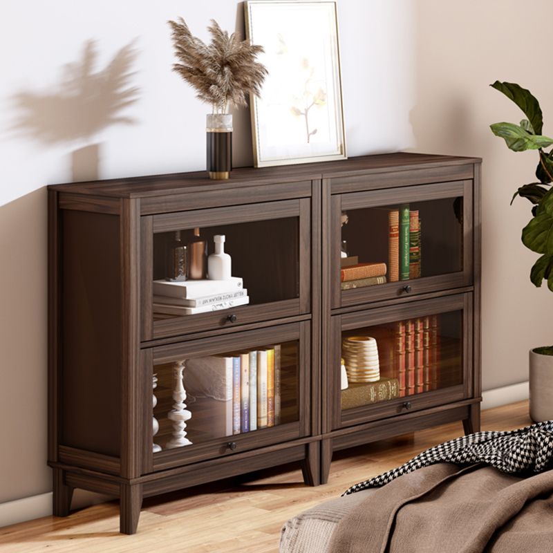 Contemporary Manufactured Wood Vertical Bookcase with Glass Doors Clearhalo 'Bookcases' 'furn' 'furn_bookcases' 'Furniture' 'furniture_bookcases' 'kitchen' 'kitchen_bookcases' 'Living Room Furniture' 'Office Furniture' 1200x1200_e02ac9d8-10c4-4d3a-9ad9-70823b8d40b8