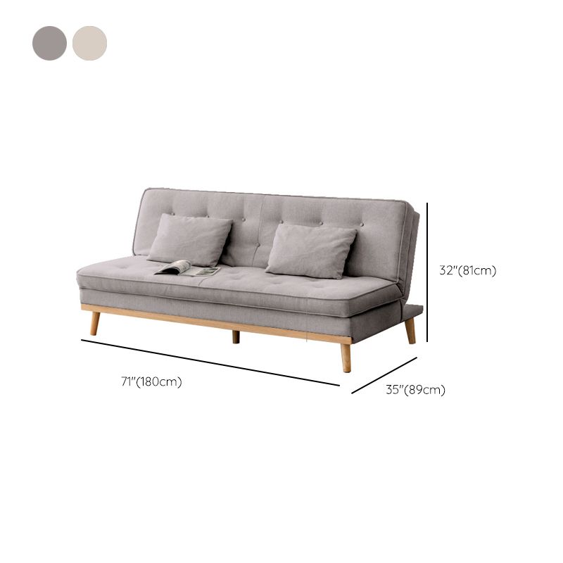Adjustable Sofa Bed Linen Sofa without Arm in Soid Wood Tufted Sofa