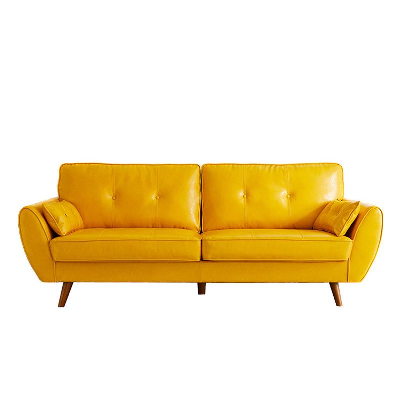 Contemporary Tufted Back Sofa 33.46" H Settee for Living Room with 4 Legs Clearhalo 'furn' 'furn_sofas' 'Furniture' 'furniture_sofas' 'Living Room Furniture' 'Sofa' 'sofas' 1200x1200_e02d5896-7e55-4362-928b-aed9051d25d4