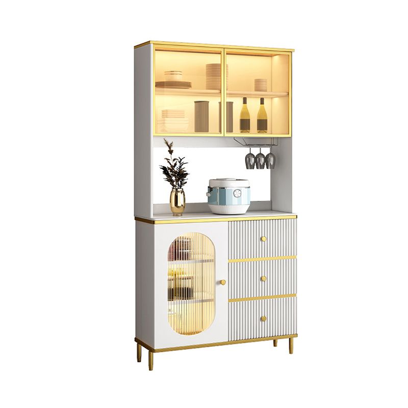 Modern Wood Dining Hutch Glass Doors Storage Cabinet with Doors for Living Room Clearhalo 'Display & China Cabinets' 'display_china_cabinets' 'furn' 'furn_display_china_cabinets' 'Furniture' 'Kitchen & Dining Furniture' 1200x1200_e02edffc-0fed-47d6-ad9b-607a1c7b3f16