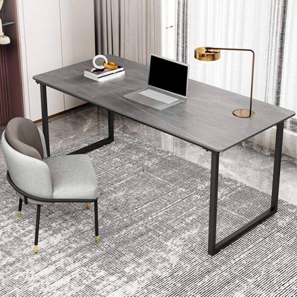 Industrial Stone Office Desk Sled Base Rectangular Writing Desk Clearhalo 'furn' 'furn_office_desk' 'Furniture' 'Office Desks' 'Office Furniture' 'office_desk' 1200x1200_e02fcc89-8a20-4a67-b8c8-a8de41f0de87