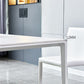 Contemporary Rectangle Dining Table Sintered Stone Table with 4 White Legs,55.1"L x 31.5"W x 30"H Clearhalo ' dining_table' 'Dining Tables & Seating' 'Dining Tables' 'Furniture' 'furniture_dining_table' 'Kitchen & Dining Furniture' 'kitchen&dining_furn' 'kitchen' 'kitchen_dining_table' 1200x1200_e031d46e-8861-4f47-afa2-eaf1759eb5e4