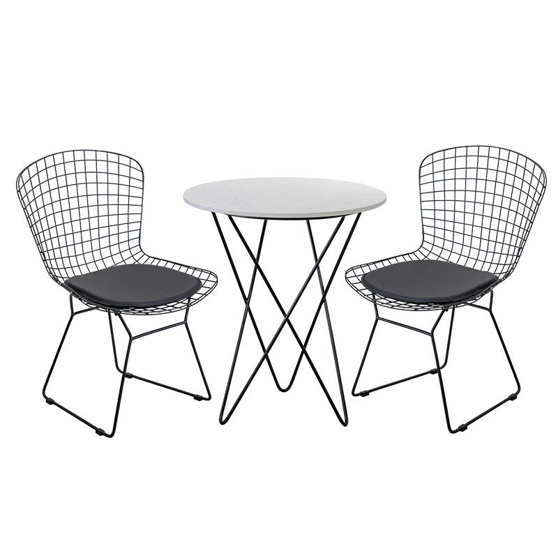 Scandinavian Metal Bedroom Side Chair Cross Back Matte Finish Dining Chair Clearhalo ' kitchen&dining_furn' 'Dining Chairs' 'Dining Tables & Seating' 'dining_chair' 'furn' 'furn_dining_chair' 'Furniture' 'furniture_dining_chair' 'Kitchen & Dining Furniture' 'kitchen' 1200x1200_e032580f-7ab8-4a1c-af38-cb9a8158e9a7