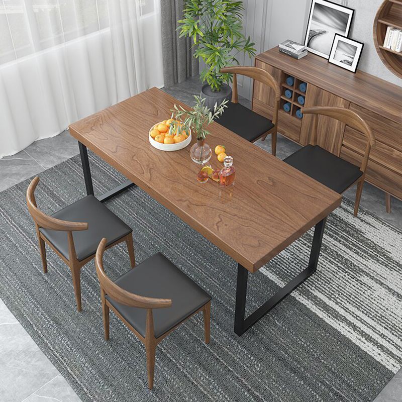 Solid Wood Dining Table Industrial Style Dining Site Table with Sled Base Clearhalo ' dining_table' 'Dining Tables & Seating' 'Dining Tables' 'furn' 'furn_dining_table' 'Furniture' 'furniture_dining_table' 'Kitchen & Dining Furniture' 'kitchen&dining_furn' 'kitchen' 'kitchen_dining_table' 1200x1200_e032e732-118d-4334-84b4-dbb03d029133