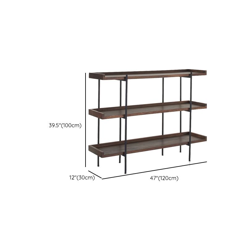 Wooden Standard Bookcase Industrial Open Back Bookshelf with Shelves Clearhalo 'Bookcases' 'furn' 'furn_bookcases' 'Furniture' 'Office Furniture' 1200x1200_e034d874-3695-4694-a460-b53ba979e1e8