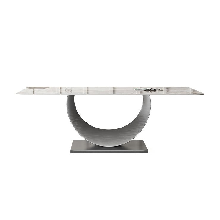 Mesa de cena industrial Rectángulo de piedra Mesa de comedor para comedor