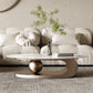 Glam Slate Pedestal Coffee Table Oval White Coffee Table Set Clearhalo 'Coffee & Accent Tables' 'Coffee Tables' 'coffee_tables' 'furn' 'furn_coffee_tables' 'Furniture' 'Living Room Furniture' 1200x1200_e0369a5b-e7d6-418b-ba0f-fc2e2499d2ca