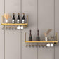 Wall Mounted Solid Wood Wine Bottle & Glass Rack Industrial Bottle Rack