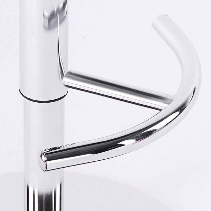 Tabouret de bar de patio à hauteur réglable pivotante tabouret de bar intérieur rembourré avec base chromée