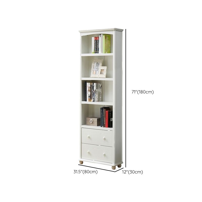 Contemporary Wood Bookshelf Standard Closed Back White Bookcase Clearhalo 'Bookcases' 'furn' 'furn_bookcases' 'Furniture' 'Office Furniture' 1200x1200_e0375e01-af1c-4510-89c1-f6740d2247ba
