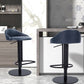 Faux Leather Barstools Adjustable Height Swivel Barstools with Footrest