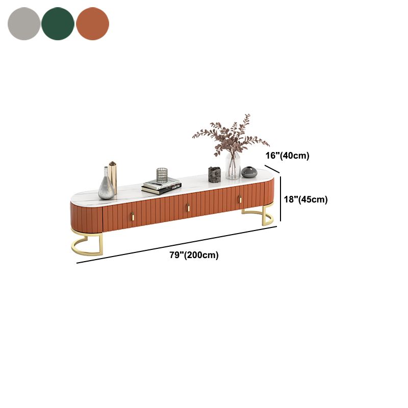 Scandinavian Stone TV Stand Enclosed Storage TV Console with 3 Drawers Clearhalo 'furn' 'furn_tv_stands_entertainment_centers' 'Furniture' 'Living Room Furniture' 'TV Stands & Entertainment Centers' 'TV Stands & Media Storage Furniture' 'tv_stands_entertainment_centers' 1200x1200_e03820b8-285a-4506-809b-0a468e22f13a