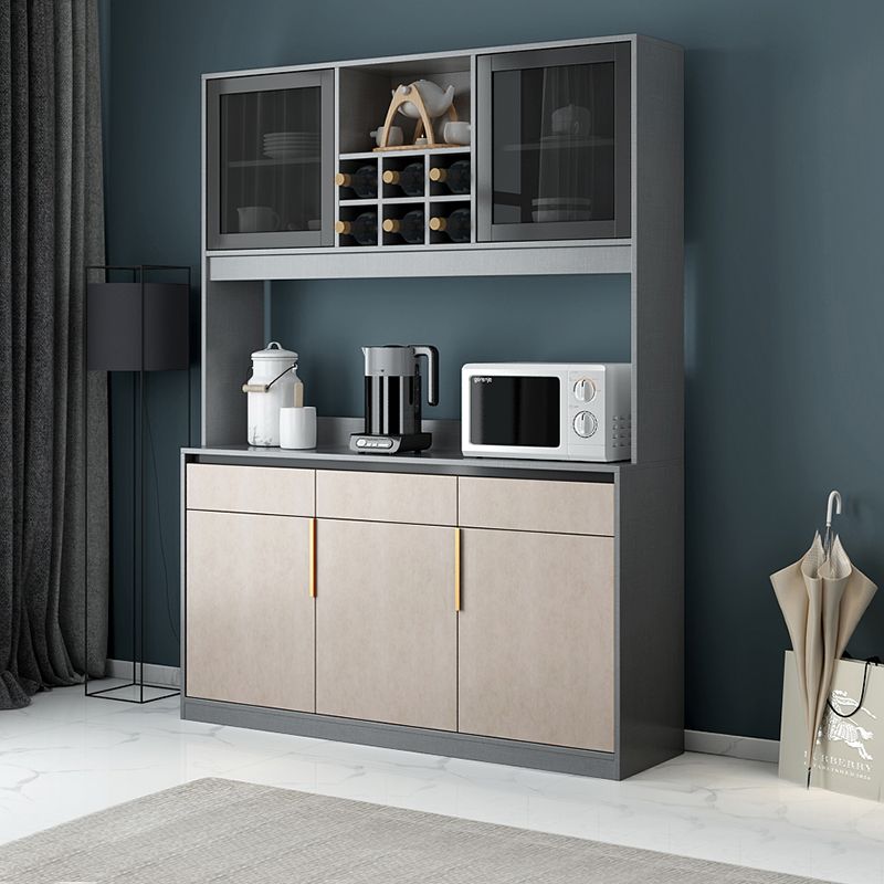 Porte dell'armadio di altezza da 72 pollici in stile glam e sideboard del cassetto per sala da pranzo