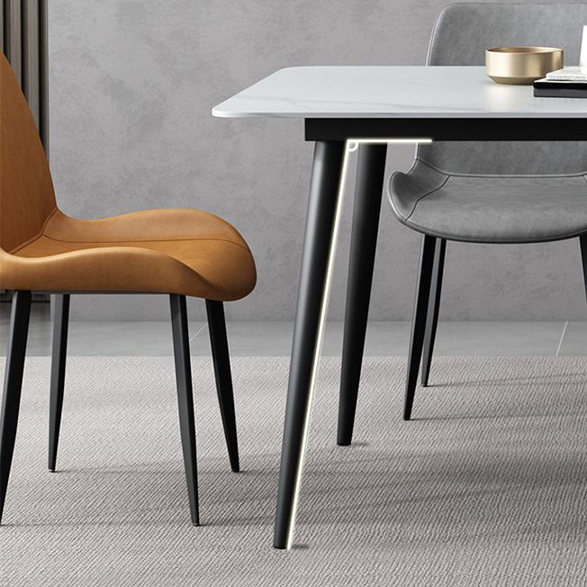 Stone Dining Room Collection Industrial Style Rectangle 4 Legs Dining Table Clearhalo ' dining_table' 'Dining Tables & Seating' 'Dining Tables' 'furn' 'furn_dining_table' 'Furniture' 'furniture_dining_table' 'Kitchen & Dining Furniture' 'kitchen&dining_furn' 'kitchen' 'kitchen_dining_table' 1200x1200_e0398174-15d2-4023-812d-ceab467ea4fc