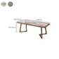 Set da tavolo da pranzo moderno rettangolare 1/4/7 PC Dinette con cornice in legno massiccio