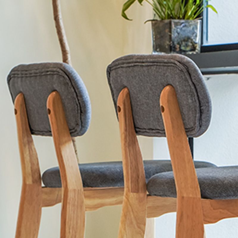 Rubberwood Modern Low Back Stool Matte Finish Upholstered Bar Stools Clearhalo 'Bar Furniture' 'Bar Stools' 'bar_stools' 'furn' 'furn_bar_stools' 'Furniture' 'furniture_bar_stools' 'Kitchen & Dining Furniture' 1200x1200_e03bc2ac-1c5f-4be0-a601-e7b153ff8de0